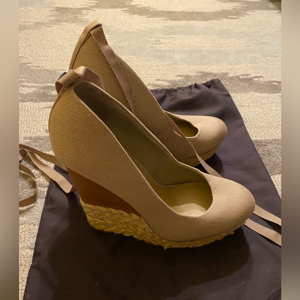 BCBG Maxazria Nude Platform Espadrille